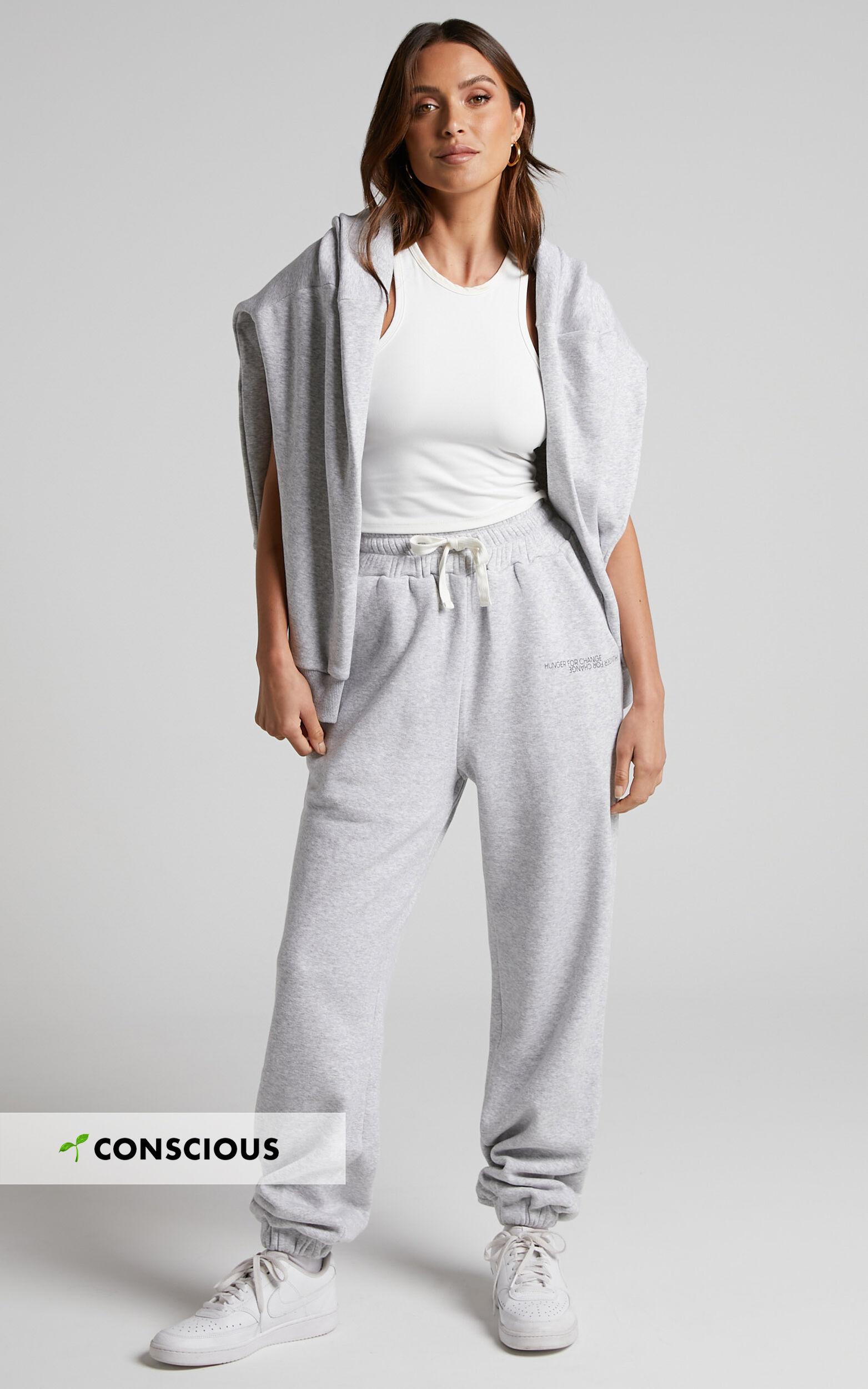 The Hunger Project x Showpo Mid Waisted Sweatpants in Grey - L/XL, GRY2
