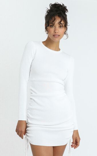 Lioness - Military Minds Long Sleeve Dress in White