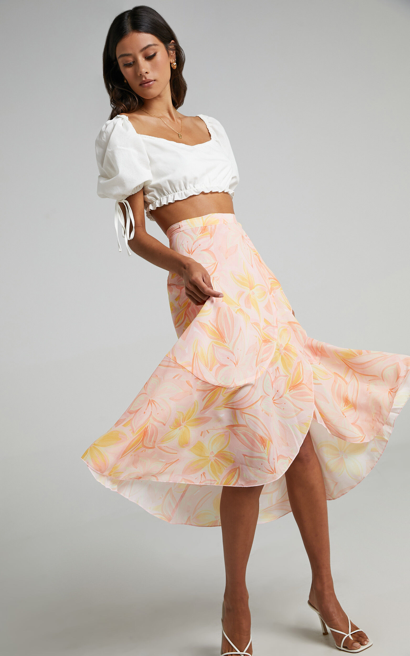 Add To The Mix Skirt in Summer Floral - 06, PNK1, super-hi-res image number null