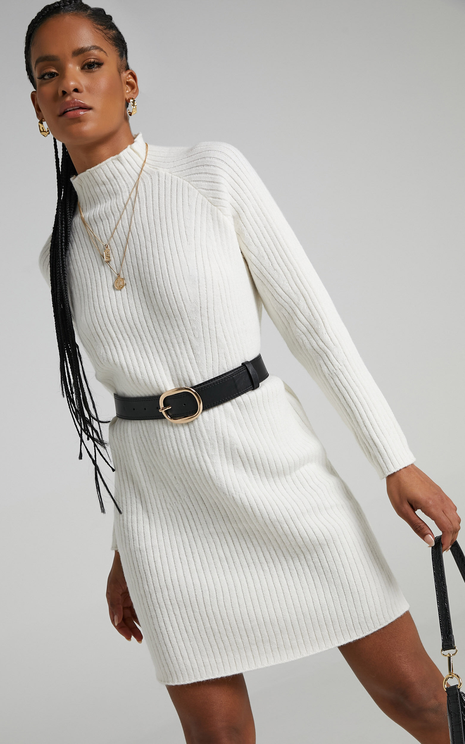 Shantelle Knit Dress in Cream - L/XL, CRE1, super-hi-res image number null