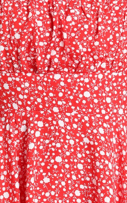 Summer Jam Dress In Red Floral Print | Showpo