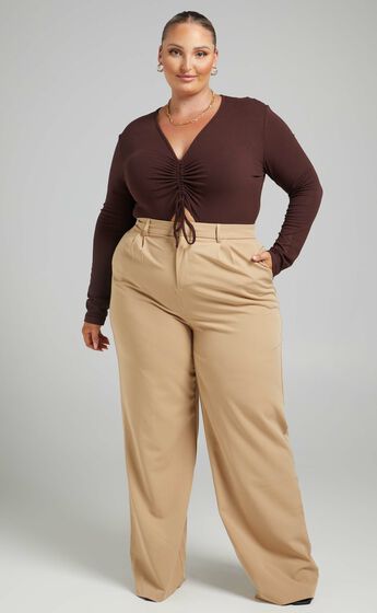 Lorcan High Waisted Tailored Pants in Camel