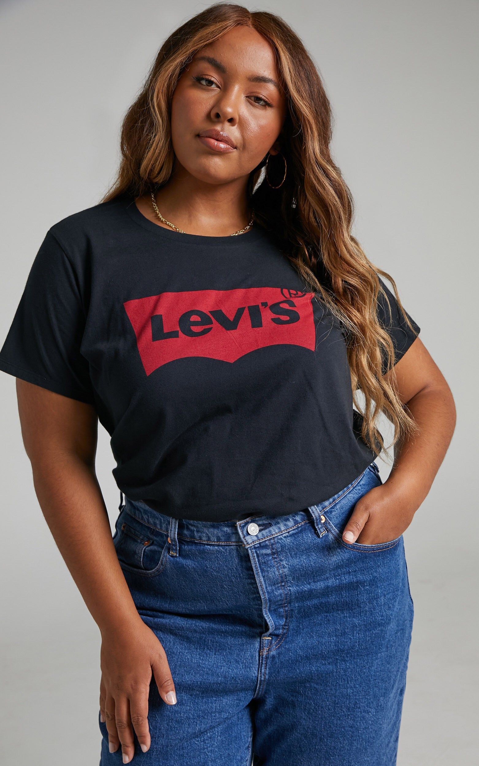 Levi's Curve - PERFECT TEE in Mineral Black - XL, BLK1, super-hi-res image number null