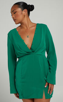 Runaway The Label - Lorenne Mini Dress in Emerald