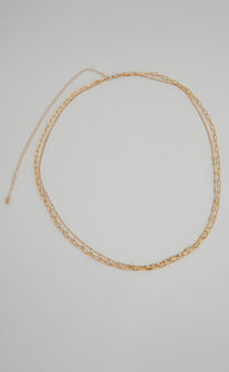 Wheaton Layered Pearl Waist Chain in Gold