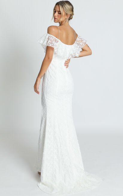 Forever Gown In White Lace | Showpo