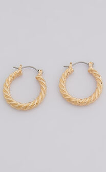 Florah Hoop Earrings in Gold