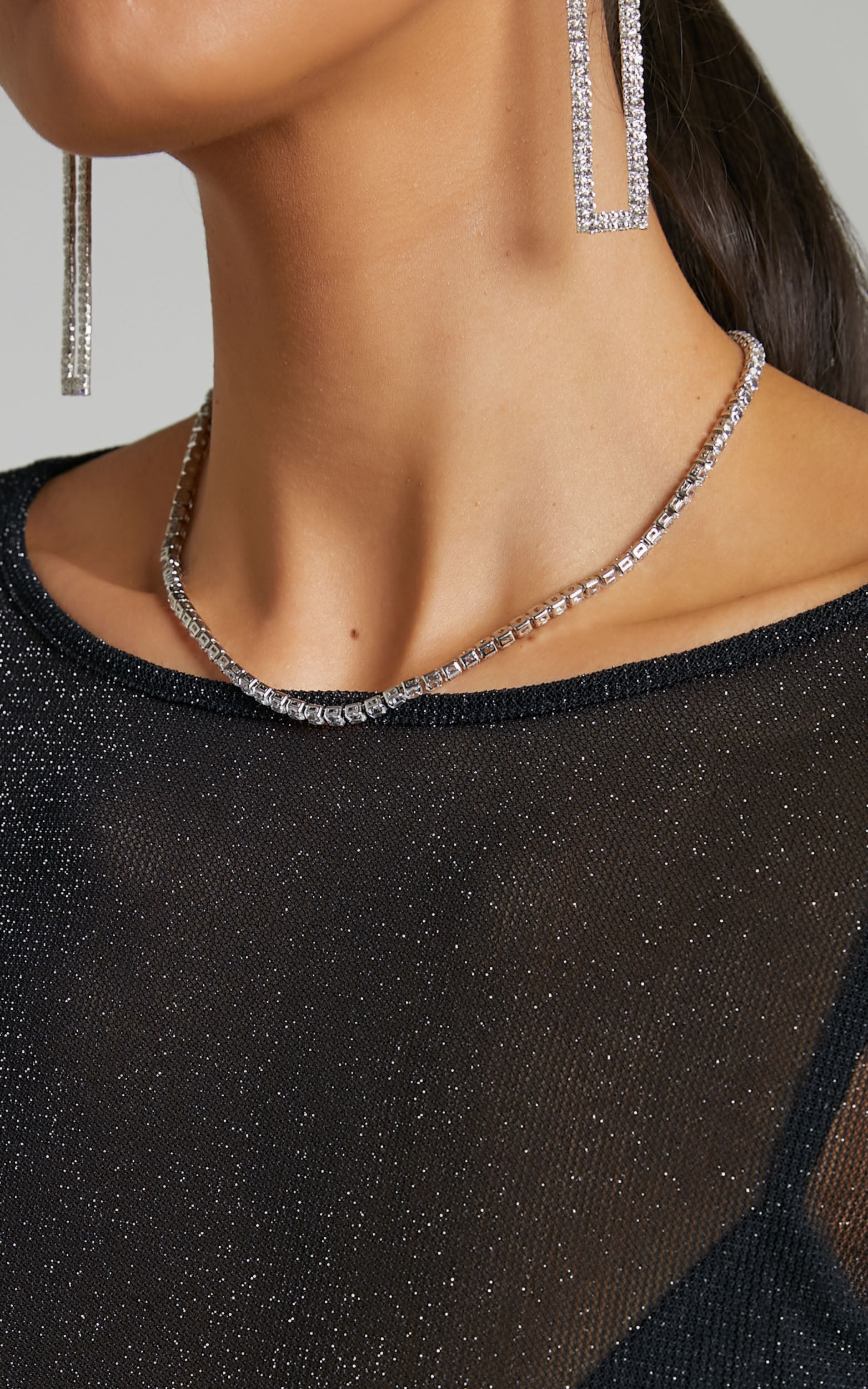 Richelle Diamante Choker in Silver - NoSize, SLV1, super-hi-res image number null