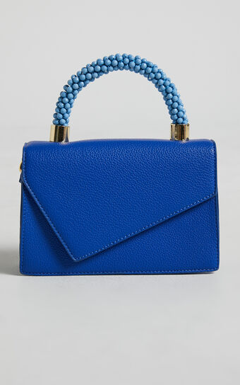 Rhemie Beaded Top Handle Bag in Blue