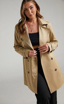 Khiery Trench Coat in Camel