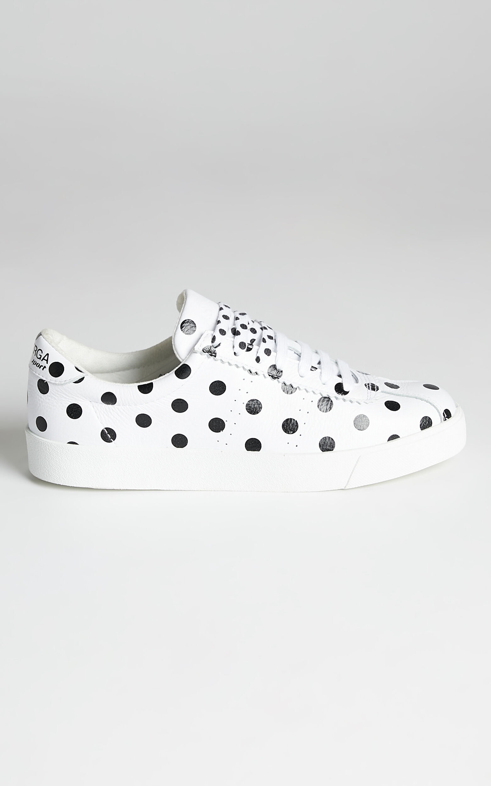 Superga - 2843 Club S Leather Print Sneakers in A5S White Dots Black - 05, WHT1, super-hi-res image number null