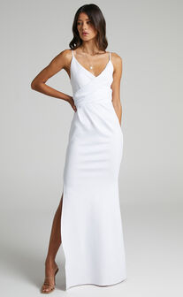 Linking Love Slip Maxi Dress in White