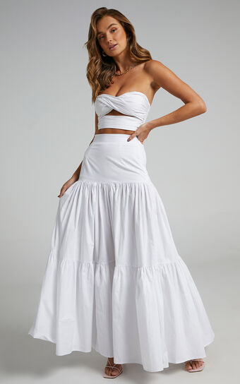 Runaway The Label - Ayla Maxi Skirt in White