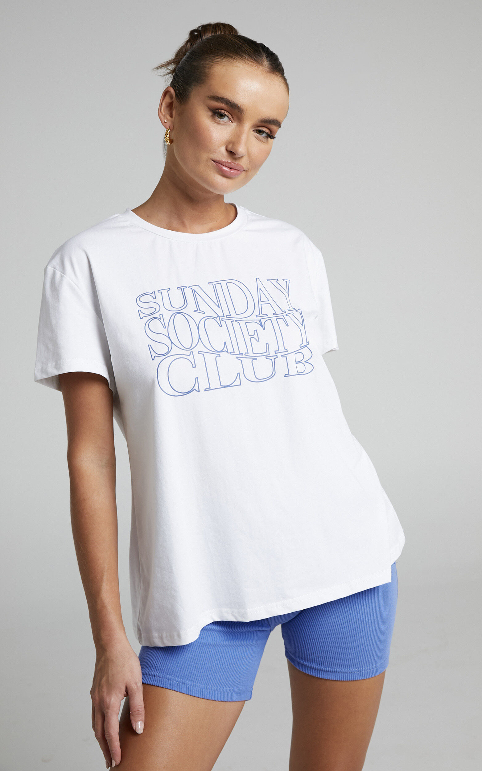 Sunday Society Club - Logo T-Shirt in White - 04, WHT2, super-hi-res image number null