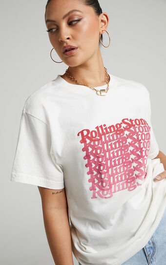 Rolla's - Rolling Stone 2020 Tomboy Tee in Vintage White