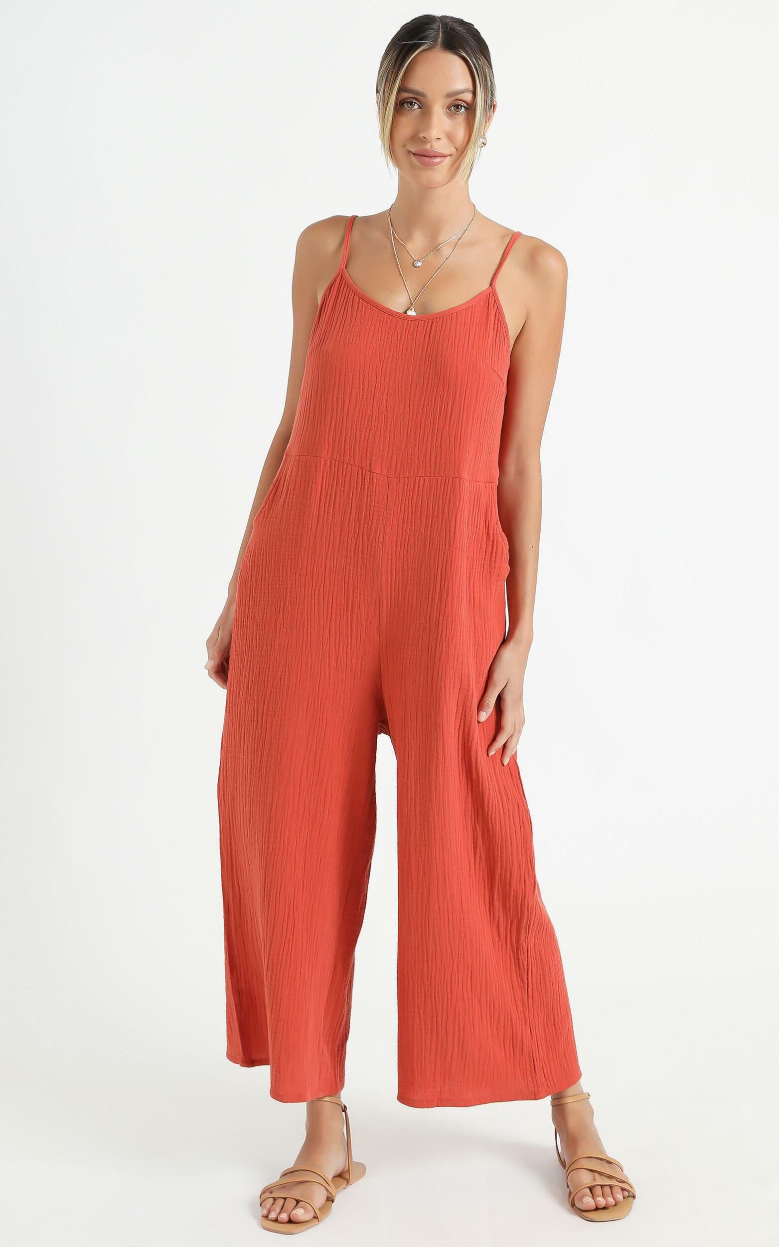 Perfect Day Jumpsuit in Rust | Showpo