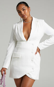 Runaway The Label - Balia Blazer Dress in White