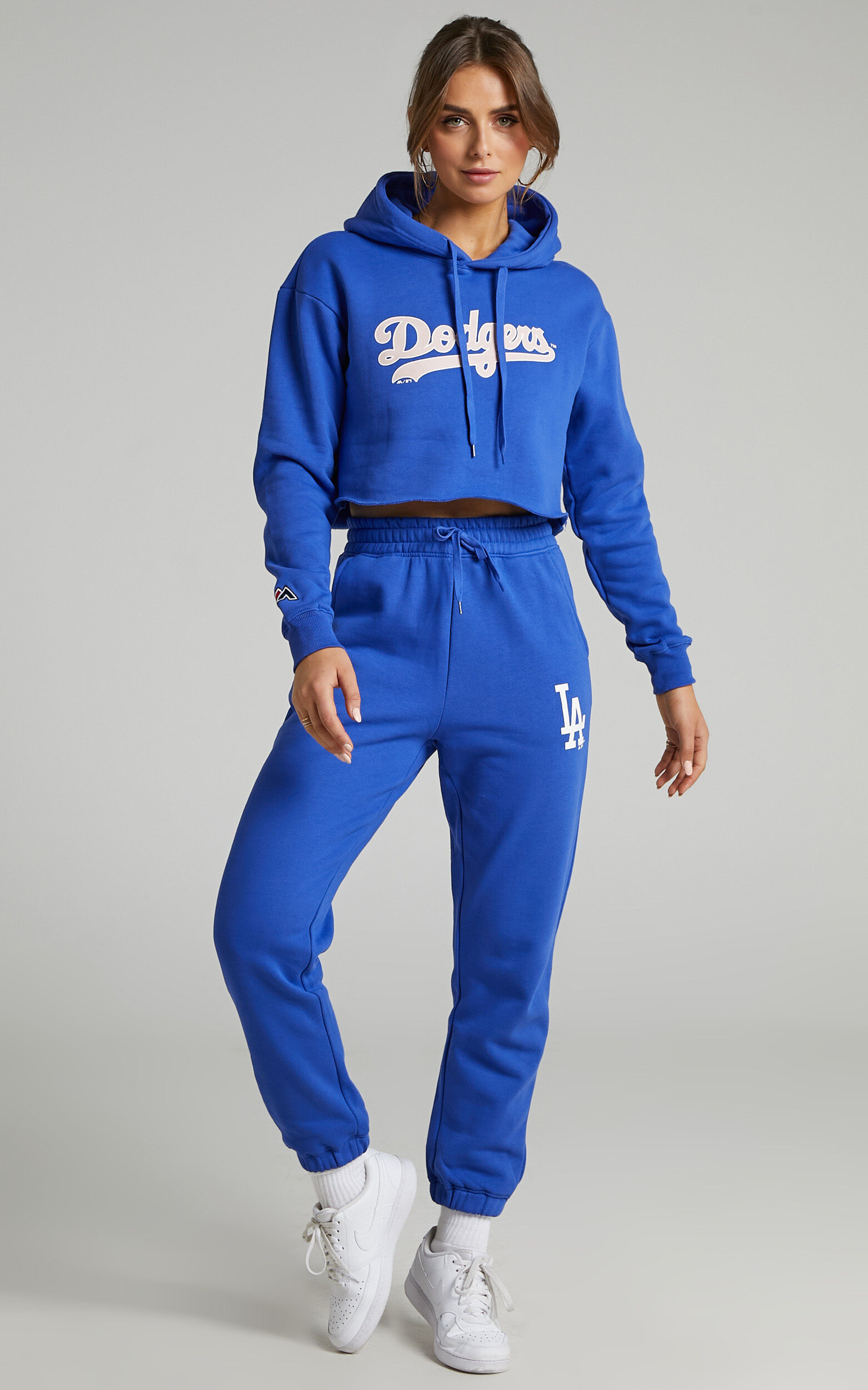 Majestic - Baggy LA Dodgers Logo Trackpants in Dazzling Blue - L, BLU1, super-hi-res image number null