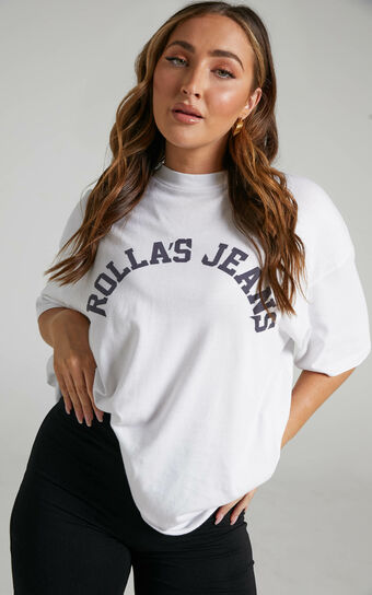 Rolla's - VARSITY SUPER SLOUCH TEE in White
