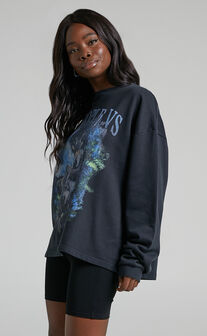 The People Vs - NOCTURNAL OVERSIZED CREW in Ultra Black