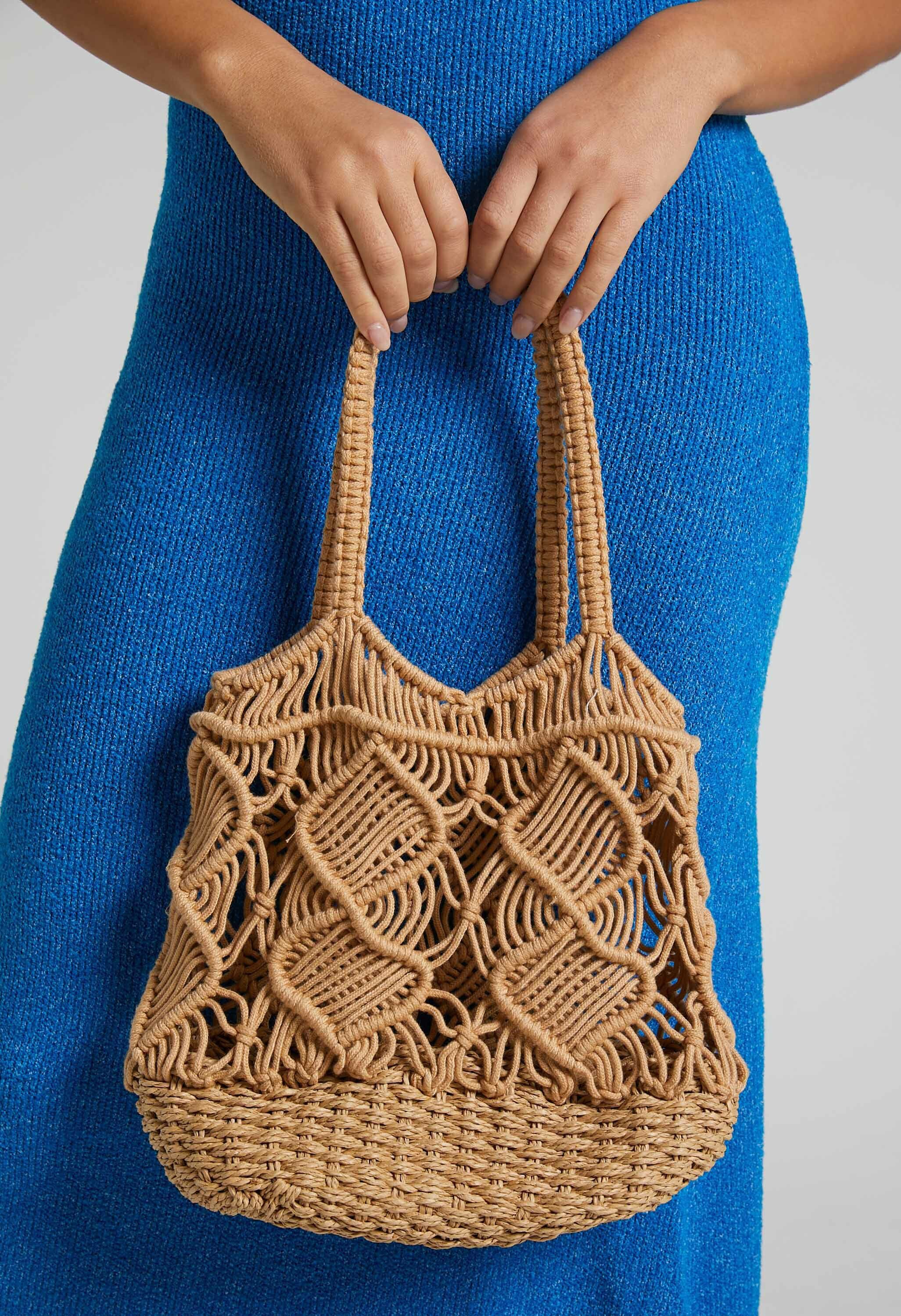 Marion Crochet Tote Bag in Neutral - NoSize, BRN1, super-hi-res image number null