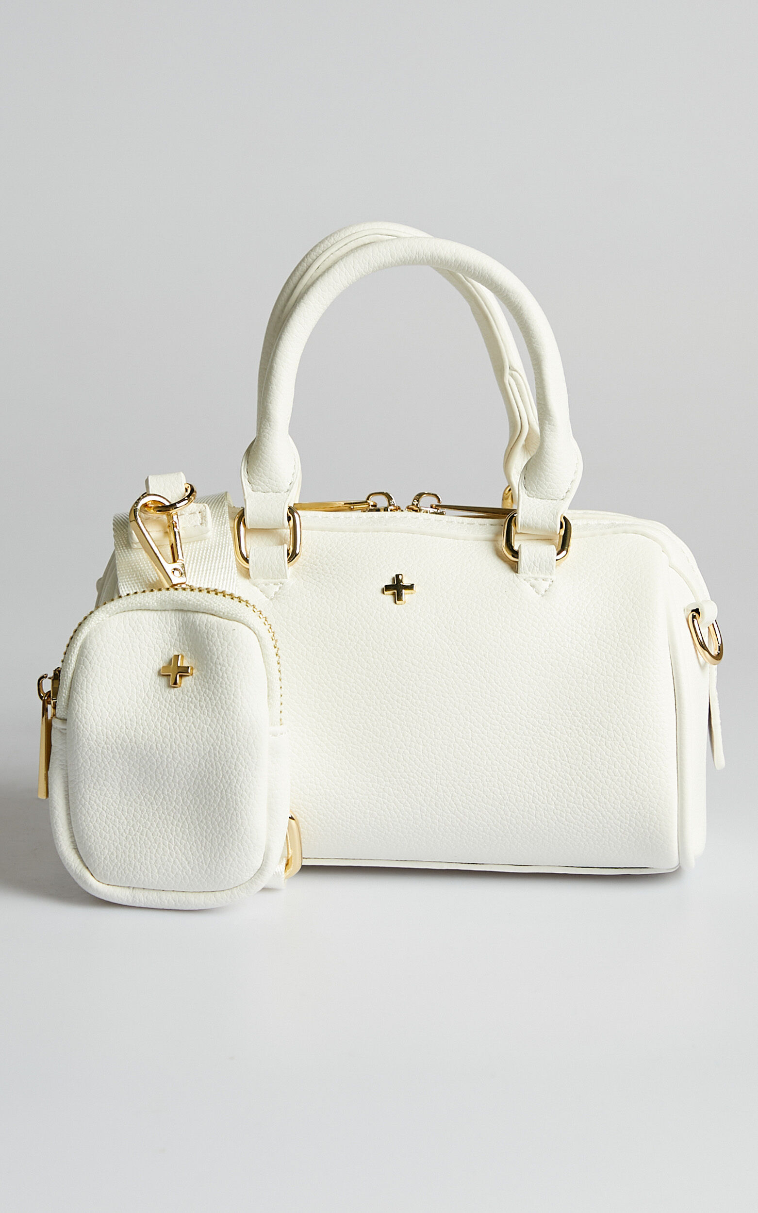 Peta and Jain - Bounty Bag in White Pebble/Gold - NoSize, WHT1, super-hi-res image number null