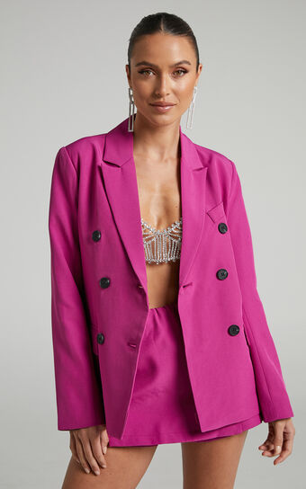 Aguila Double Breasted Blazer in Orchid