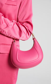 Demetria Bag - Half Moon Two Strap Bag in Pink