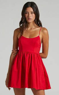 You Got Nothing To Prove A-line Mini Dress in Red
