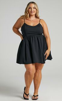 You Got Nothing To Prove A-line Mini Dress in Black
