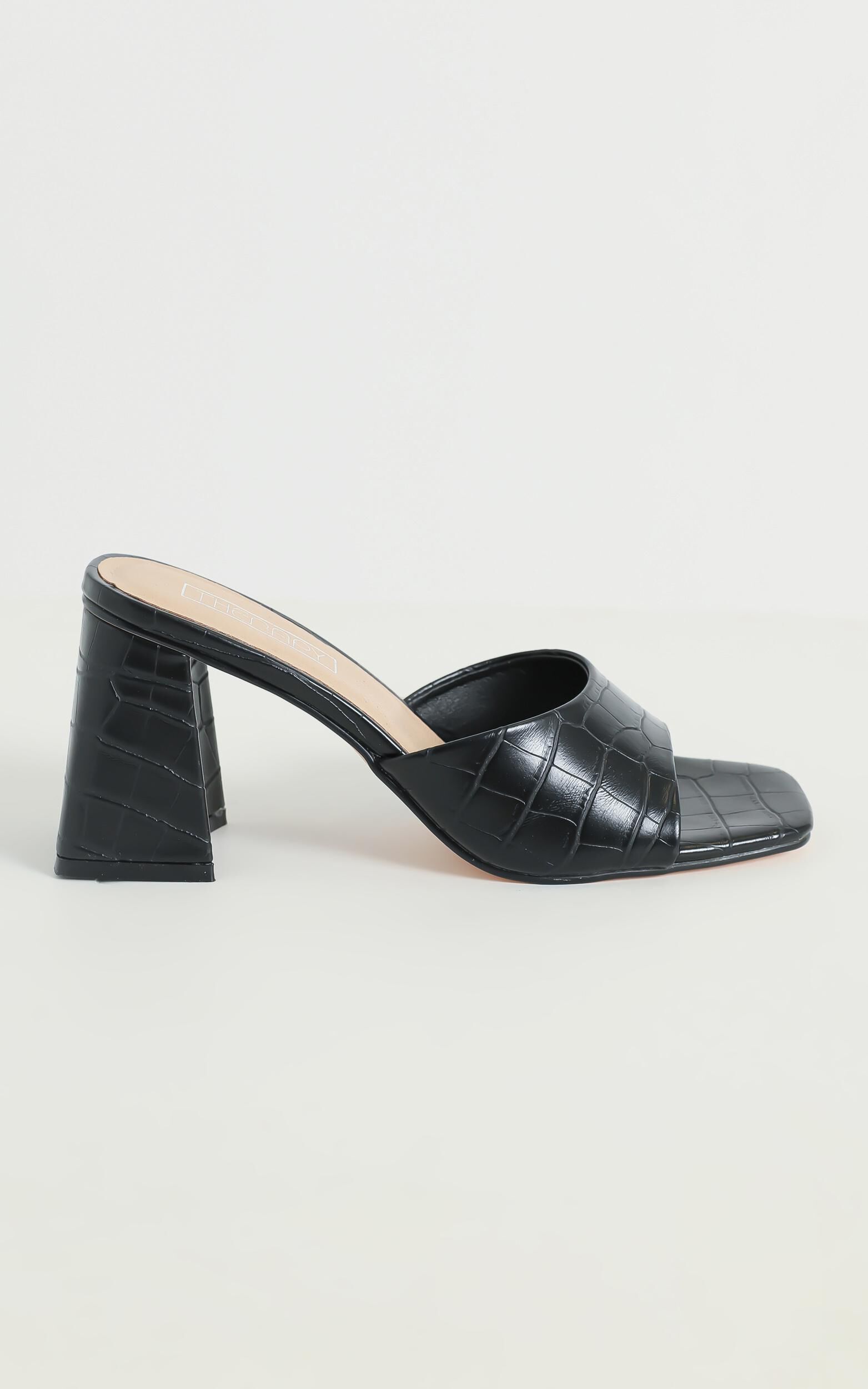 Therapy - Colina Heels in Black Croc - 05, BLK1