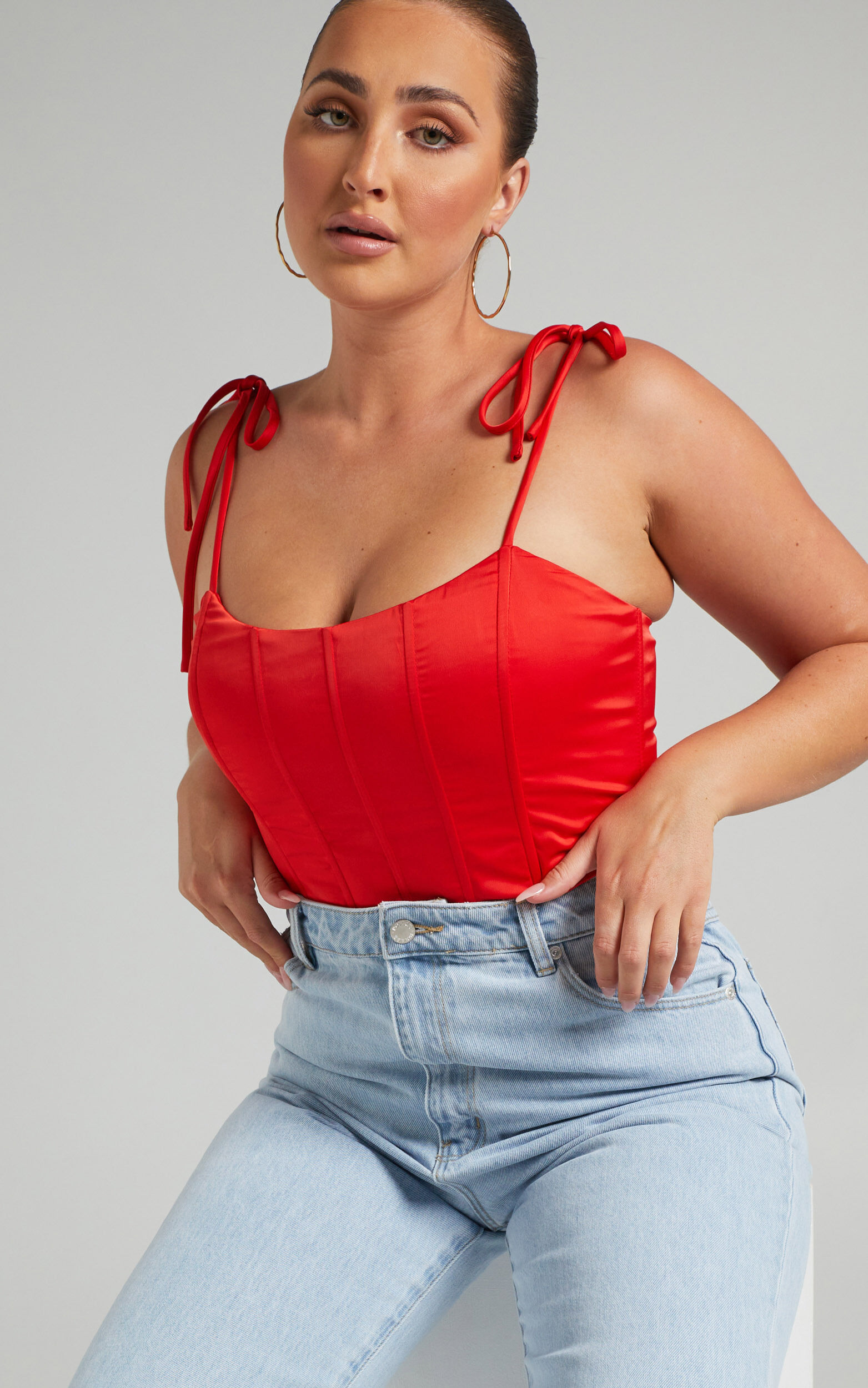 Sweet Disguise Corset Top in Oxy Fire - 06, RED2, super-hi-res image number null