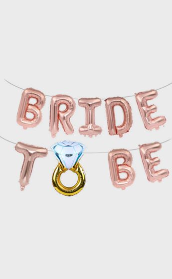 Bride To Be Balloon Banner in Pink
