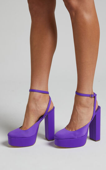 Billini - Samson Heels in Purple Neoprene