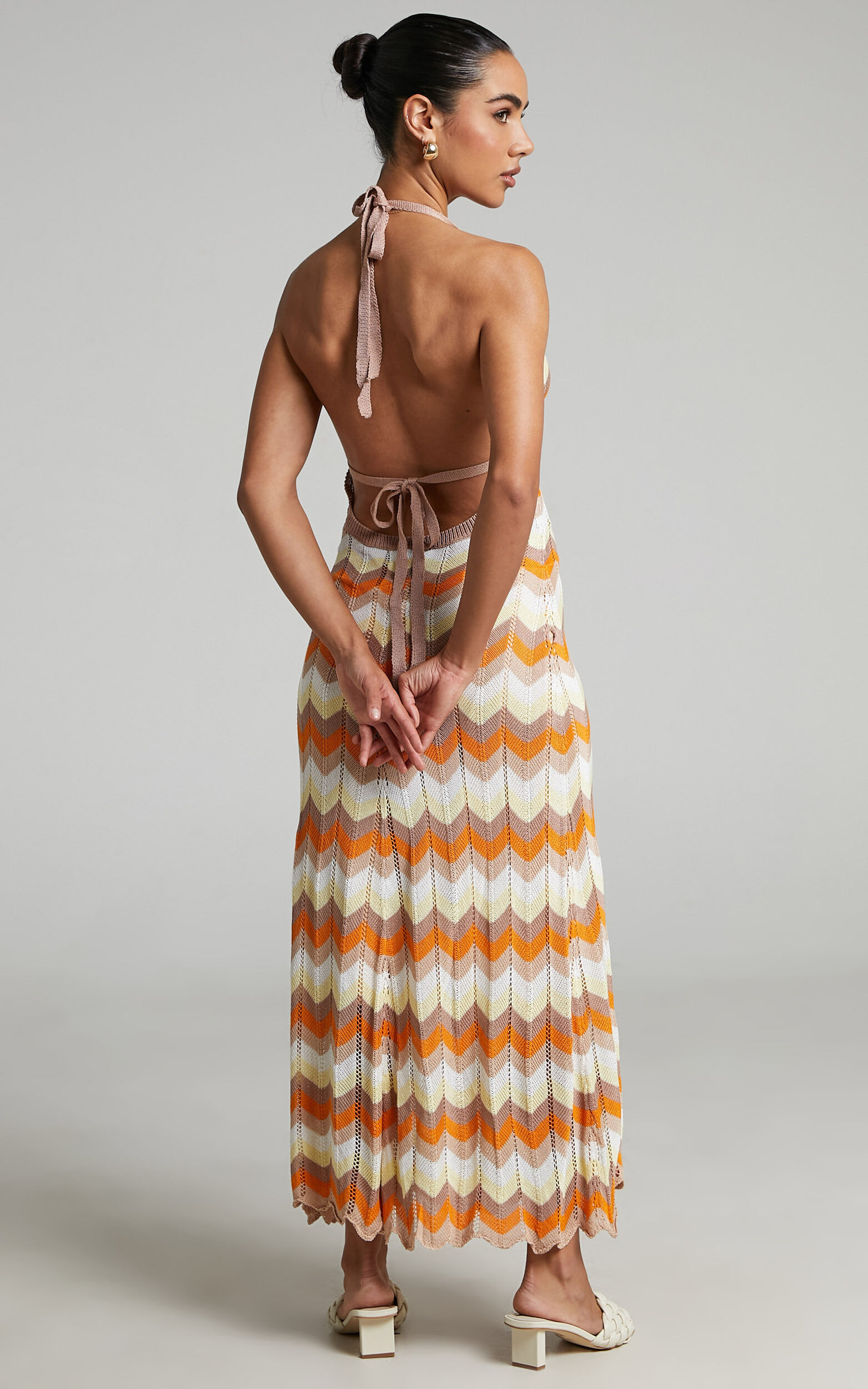 Natchel Crochet Maxi Dress in White Print - S, WHT1, super-hi-res image number null