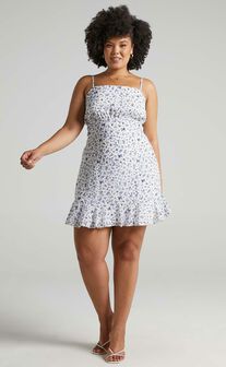 Falling In Love Dress in White Floral