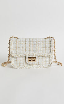 Marseille Boucle Handbag With Chain Strap in White