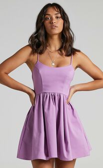 You Got Nothing To Prove A-line Mini Dress in Lilac