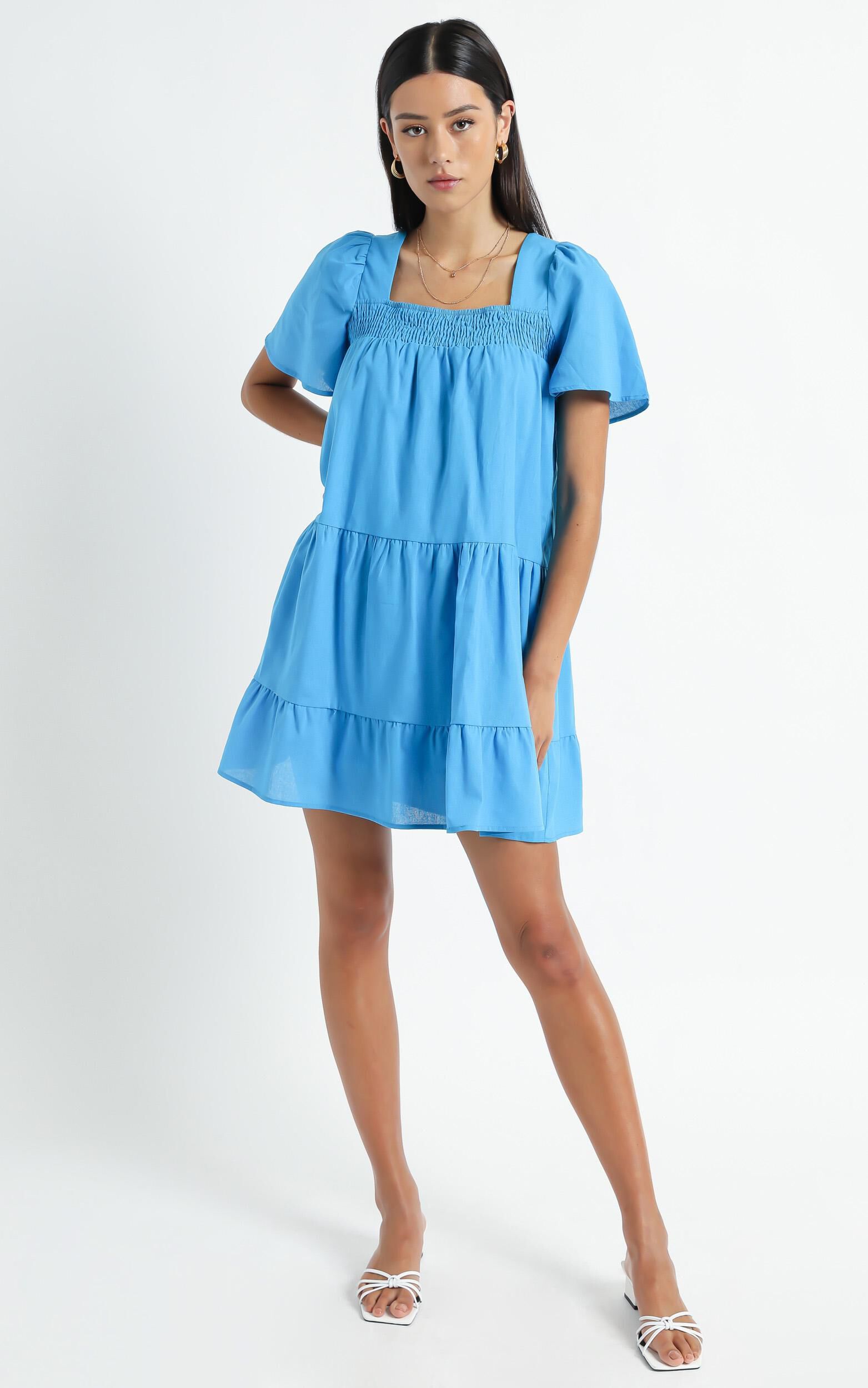 Donya Dress in Blue | Showpo USA