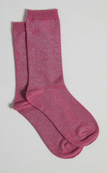 Apryl Socks in Pink glitter