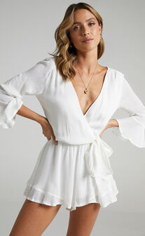 Sunday Breeze Playsuit in White