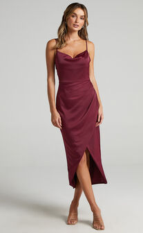 Dazzling Lights Dress in Mulberry Satin