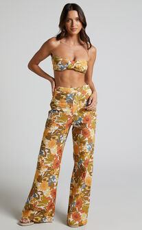Amalie The Label - High Waisted Emerson Flare Pant in Emerson Floral