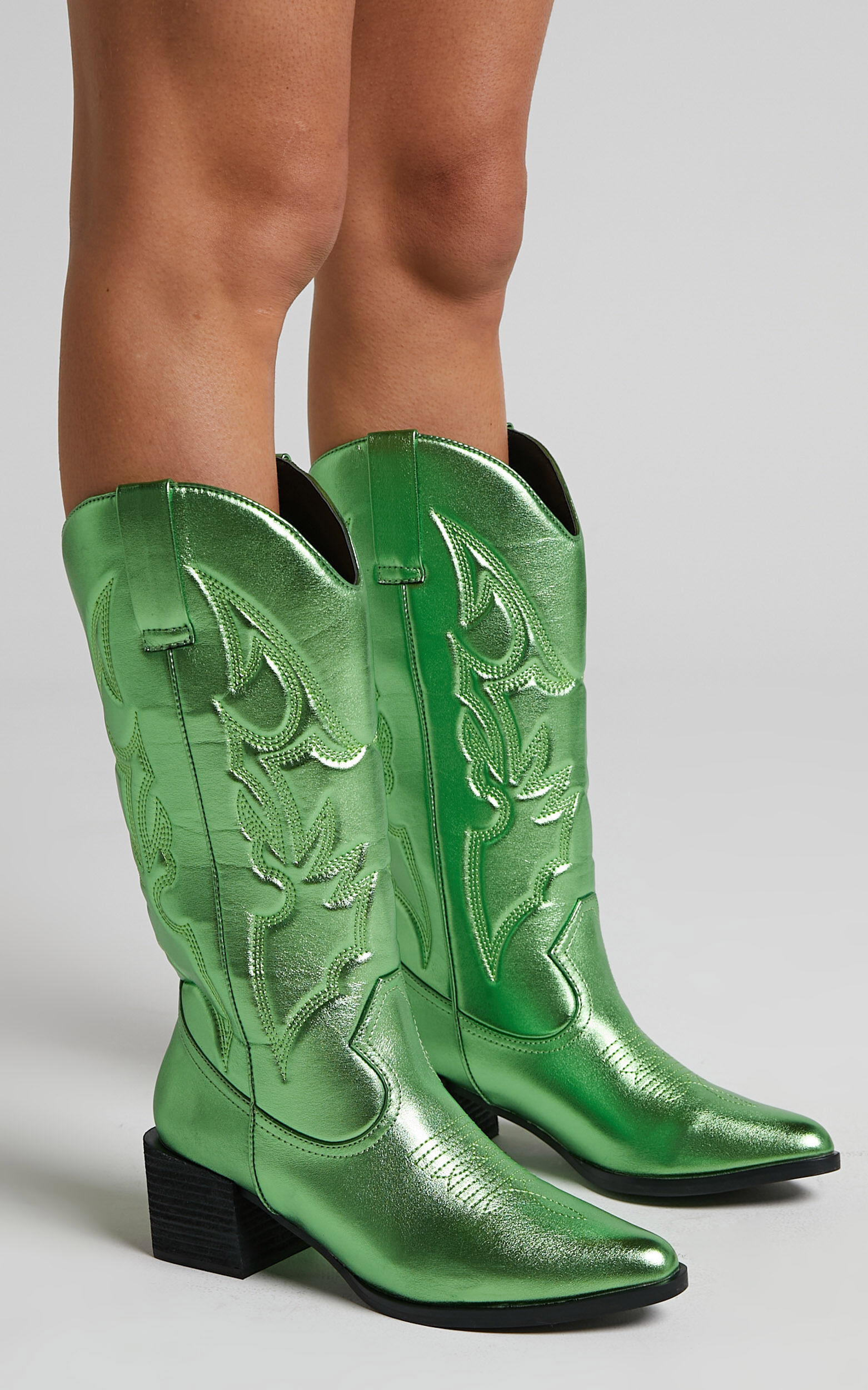 Therapy - Ranger Boots in Lime Metallic - 06, GRN1, super-hi-res image number null