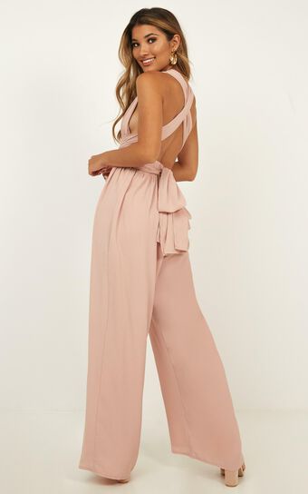 Girls Life Jumpsuit in Blush