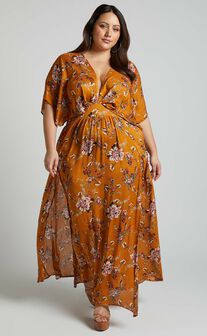 Vacay Ready Maxi Dress in Mustard Floral