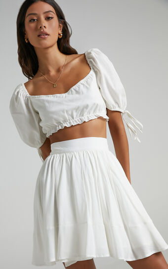 Eimear Skirt in White | Showpo