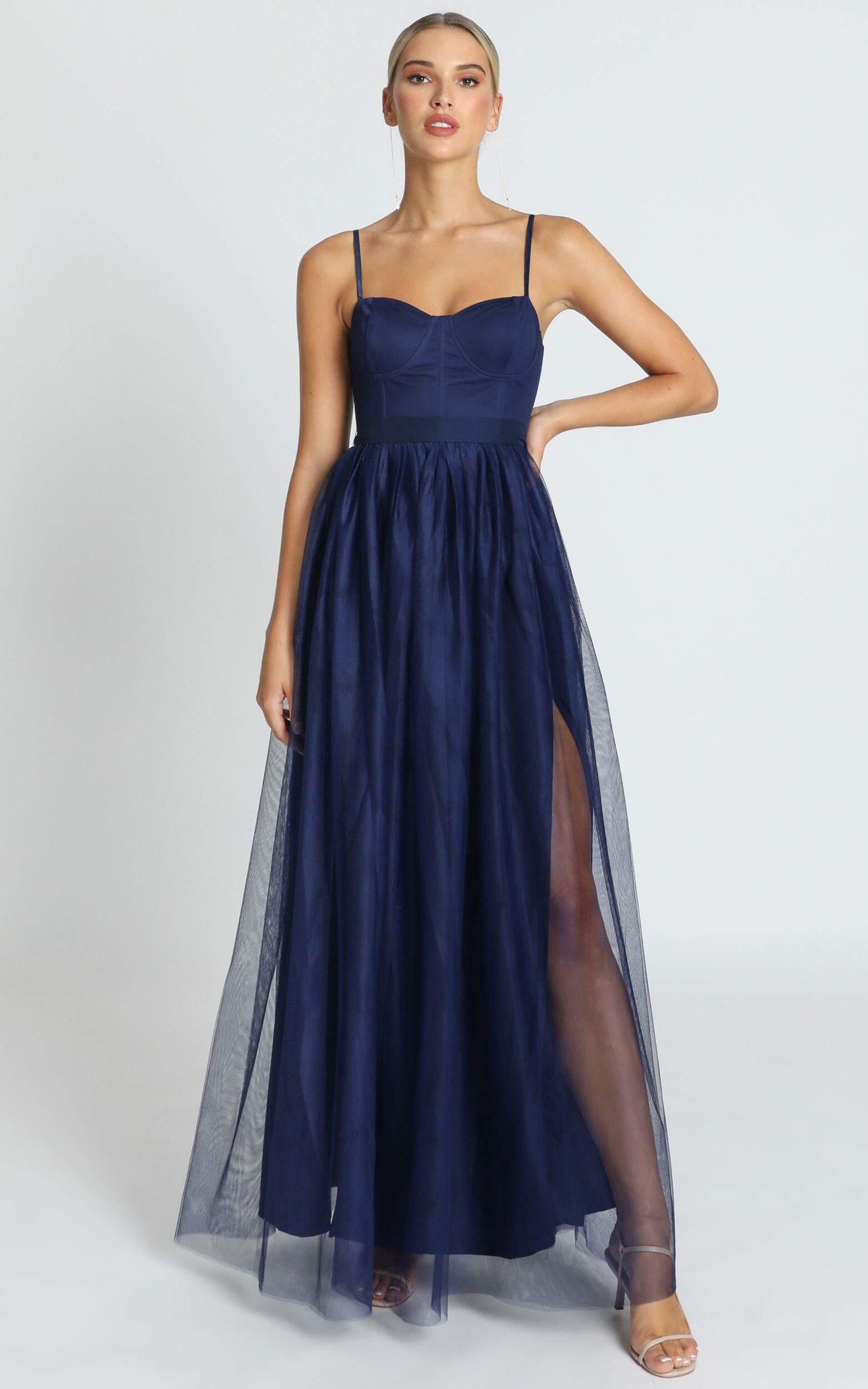At The Altar Bodice Maxi Dress in Navy - 04, NVY4