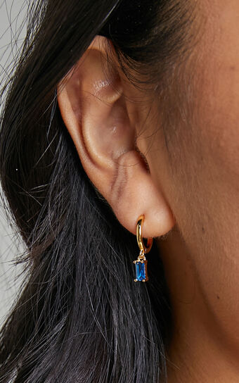 Noni Drop Earrings in Gold & Blue
