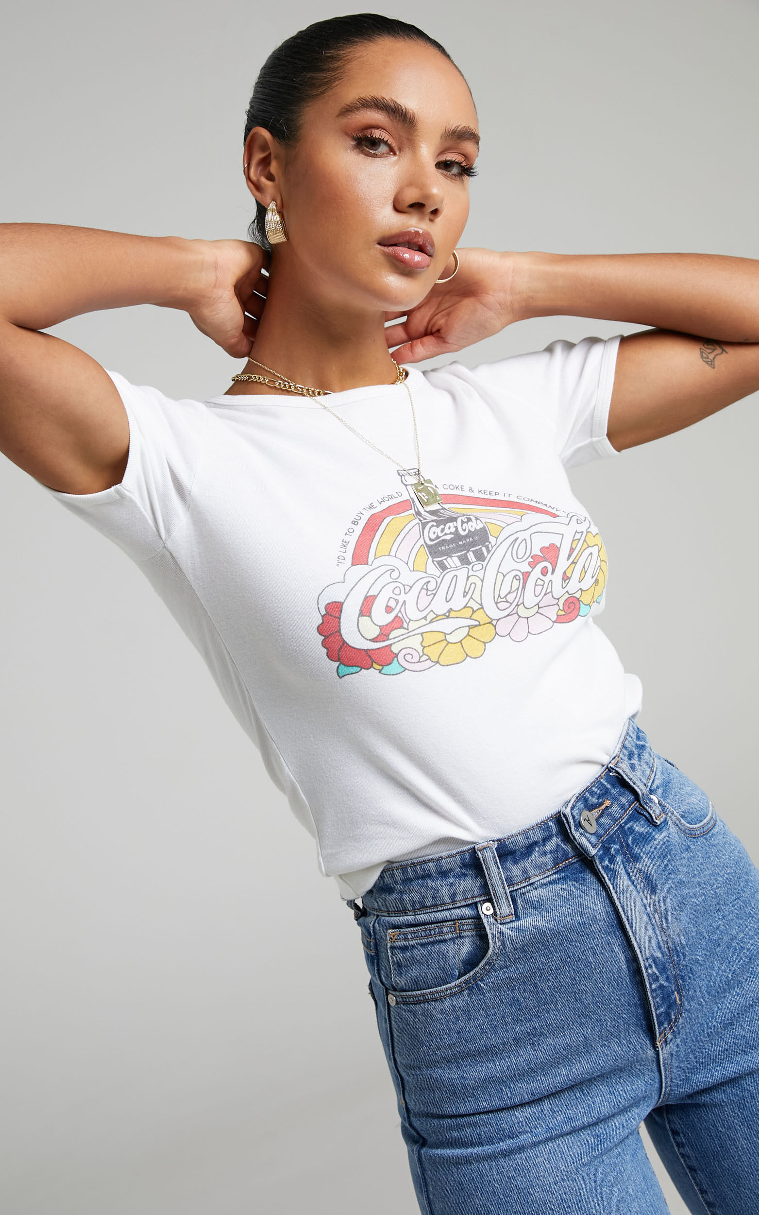 Rolla's - Rolla's COKE UNITY LOGO TEE in VINTAGE WHITE - L, WHT1, super-hi-res image number null